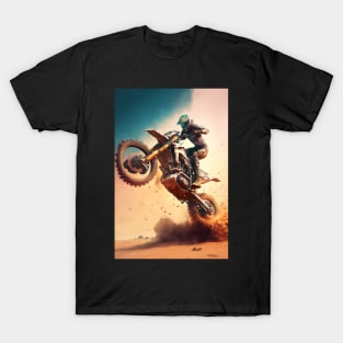 Dirt bike stunt lift cgi style T-Shirt